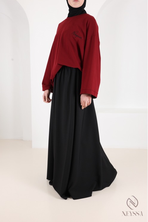 Long flared skirt for women, tailored fabric, high quality