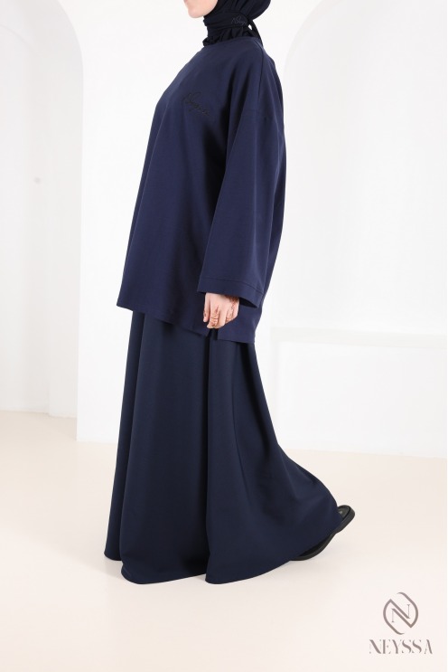 Long flared skirt for women, tailored fabric, high quality