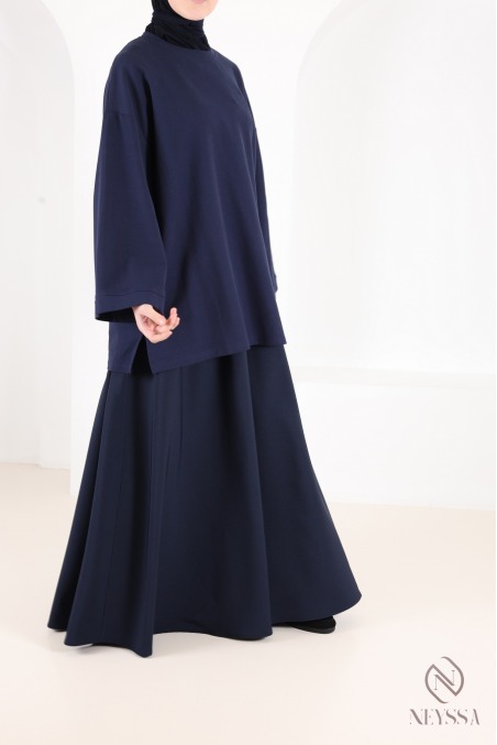 Long flared skirt for women, tailored fabric, high quality