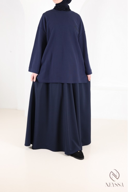 Long flared skirt for women, tailored fabric, high quality