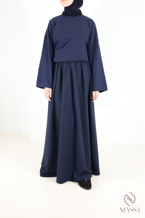 Long flared skirt for women, tailored fabric, high quality