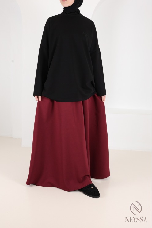 Long flared skirt for women, tailored fabric, high quality