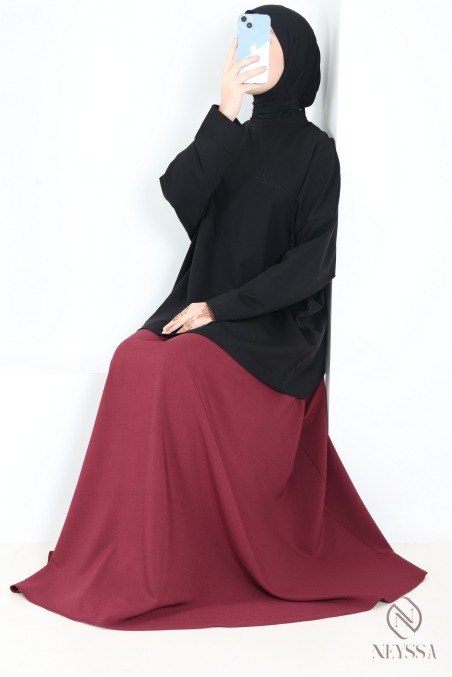 Long flared skirt for women, tailored fabric, high quality