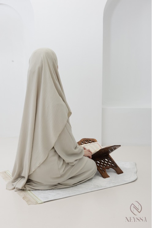 Abaya-Khimar-Set in Schwarz für Frauen mit Hijab Outfit