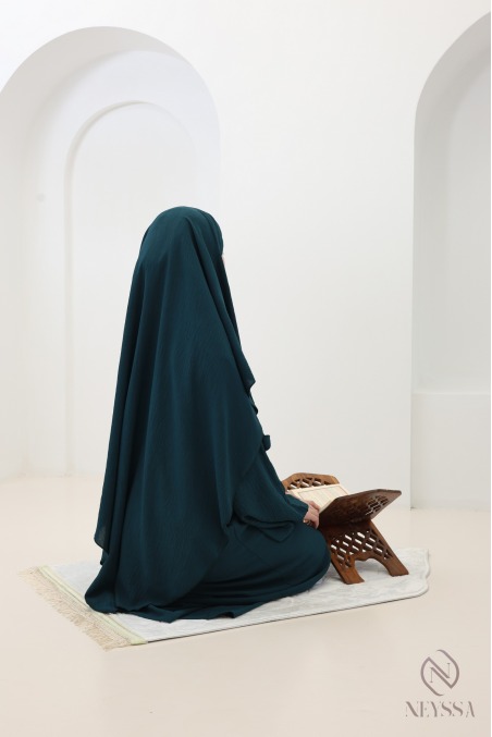 Abaya-Khimar-Set in Schwarz für Frauen mit Hijab Outfit