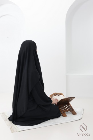 Abaya-Khimar-Set in Schwarz für Frauen mit Hijab Outfit 2