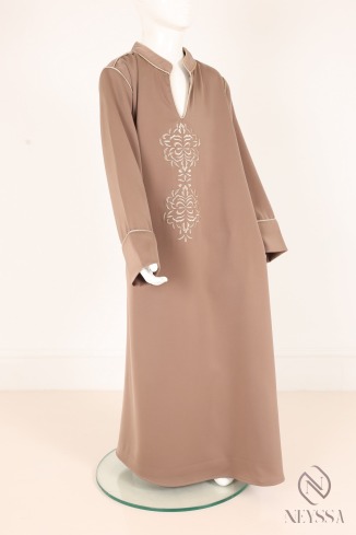 Lange, ausgestellte Abaya für Mädchen, Kleid für das Eid-Fest