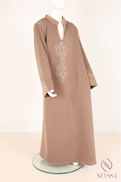 Lange, ausgestellte Abaya für Mädchen, Kleid für das Eid-Fest