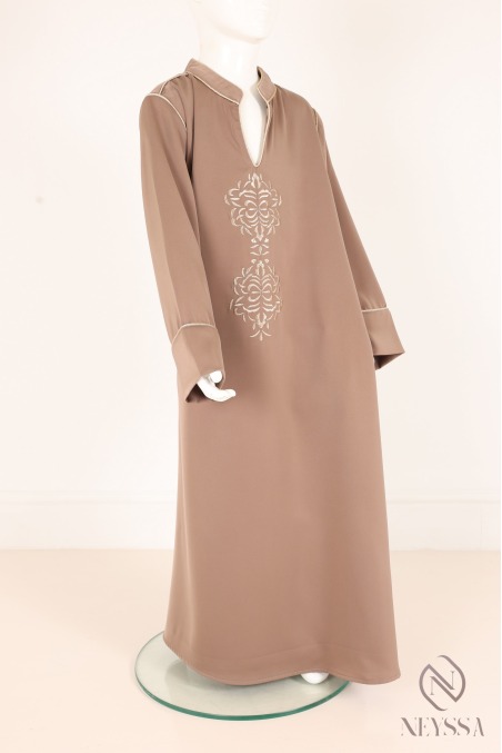 Long flared abaya for girls, Eid dress, embroidered, gift idea