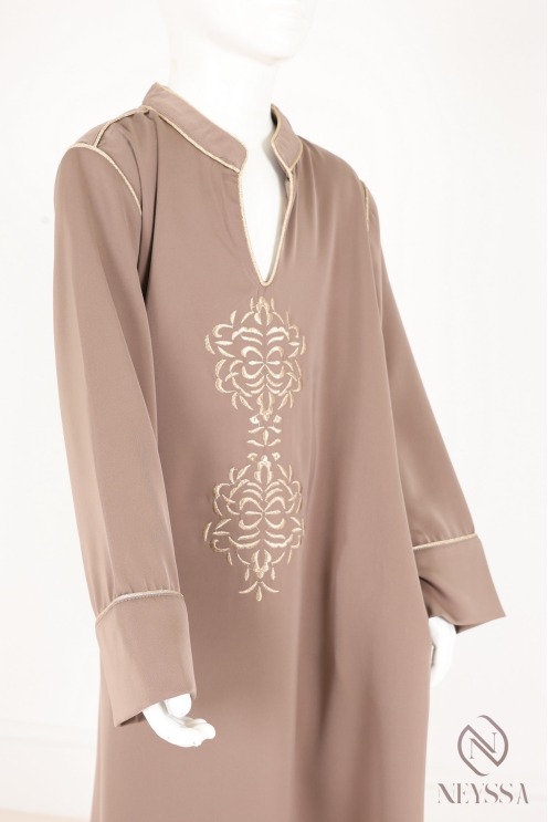 Lange, ausgestellte Abaya für Mädchen, Kleid für das Eid-Fest