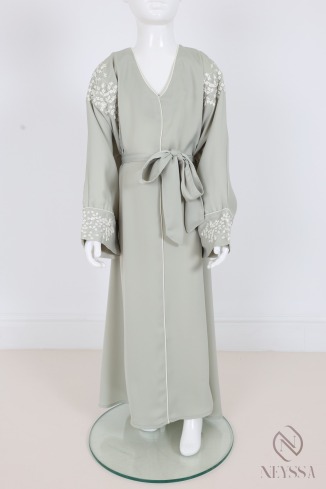 Abaya robe avec broderie pour mère et fille, idée look assorti