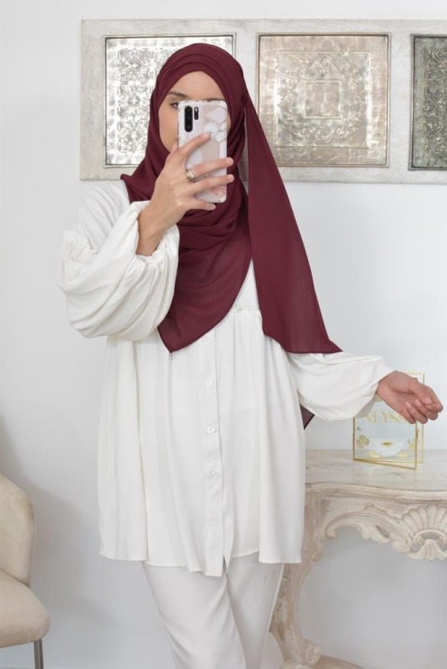 Geschenkbox mit 4 Schlupf-Hijabs aus Crêpe und Chiffon