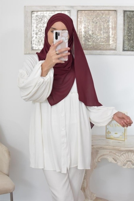 Geschenkbox mit 4 Schlupf-Hijabs aus Crêpe und Chiffon