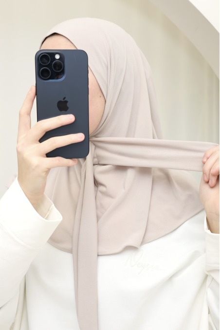 Hijab cagoule à enfiler à nouer en jersey premium must have