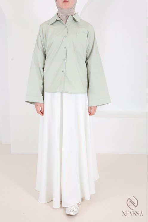 Jupe longue fluide taille élastique évasée taille spéciale 1m80