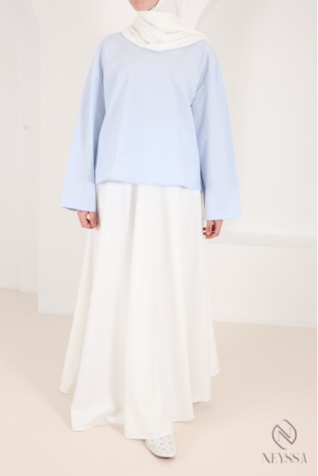 Long, flowing, flared skirt, elasticated waist, special size for 1.80m