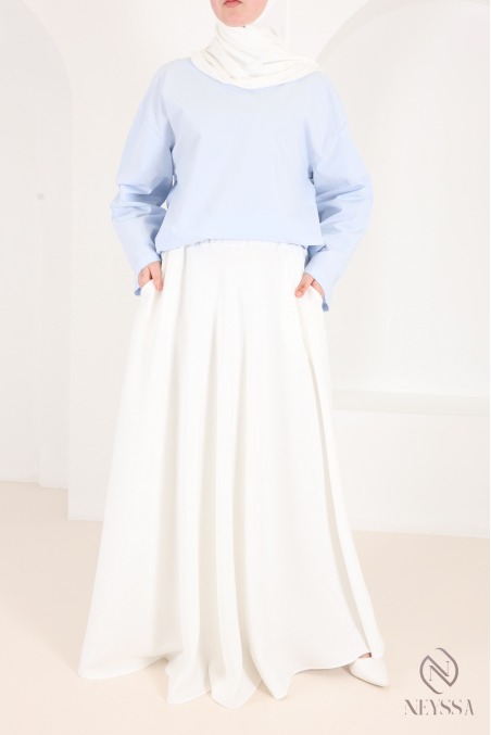 Long, flowing, flared skirt, elasticated waist, special size for 1.80m