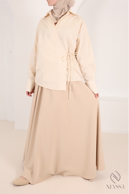 Long, flowing, flared skirt, elasticated waist, special size for 1.80m