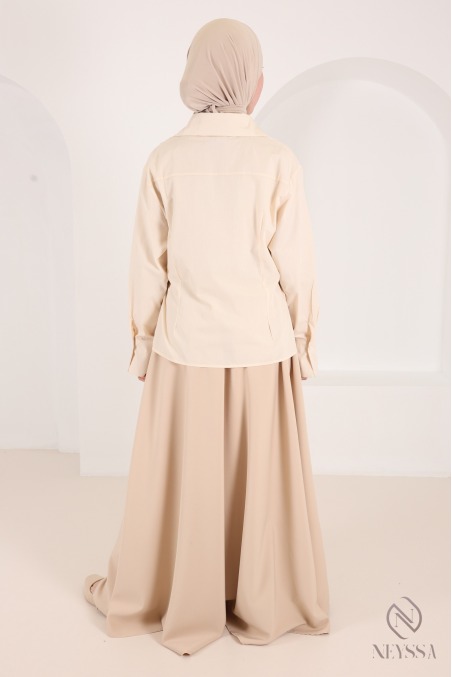 Long, flowing, flared skirt, elasticated waist, special size for 1.80m