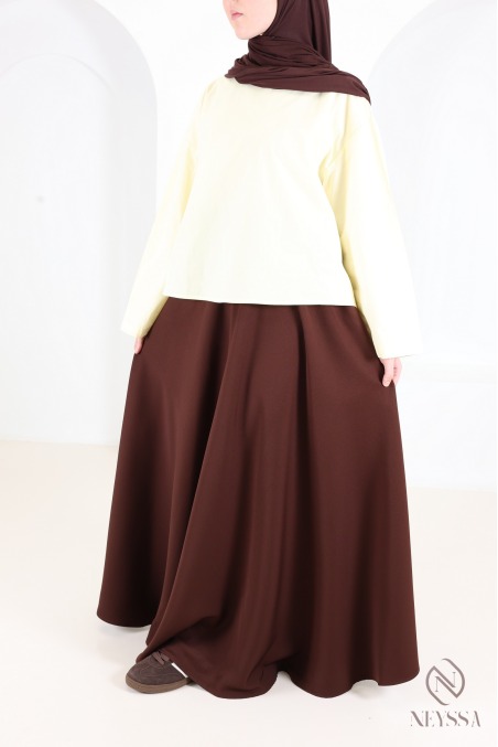 Long, flowing, flared skirt, elasticated waist, special size for 1.80m