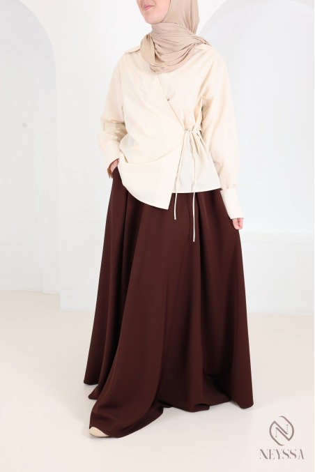Long, flowing, flared skirt, elasticated waist, special size for 1.80m
