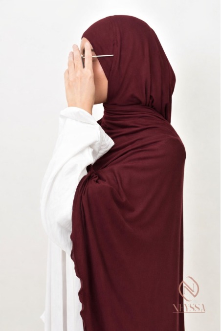 hijab à enfiler jersey premium spécial port lunette, ultra pratique