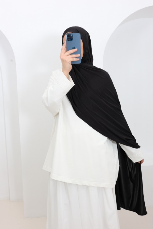 Luxuriöser Liquid-Jersey-Hijab, weicher, leichter und dehnbarer Stoff