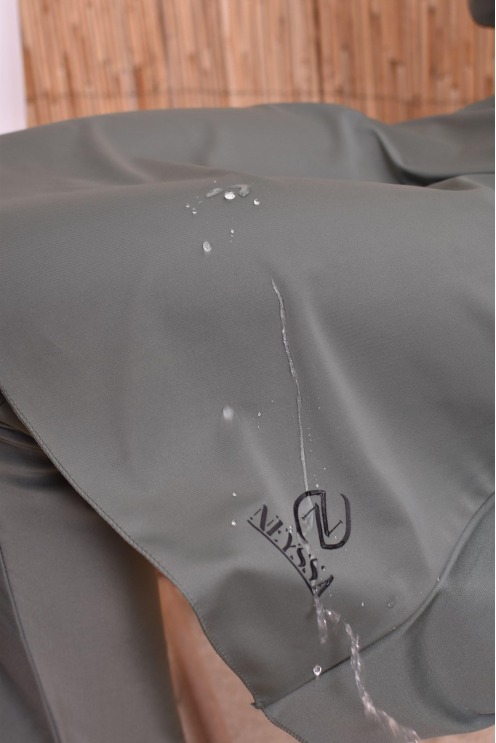 Large size 1m80 khaki burkini, tunic, pants, and integrated hood