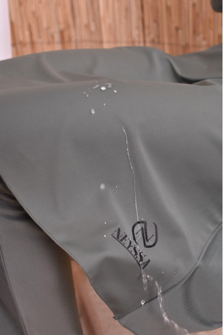 Large size 1m80 khaki burkini, tunic, pants, and integrated hood