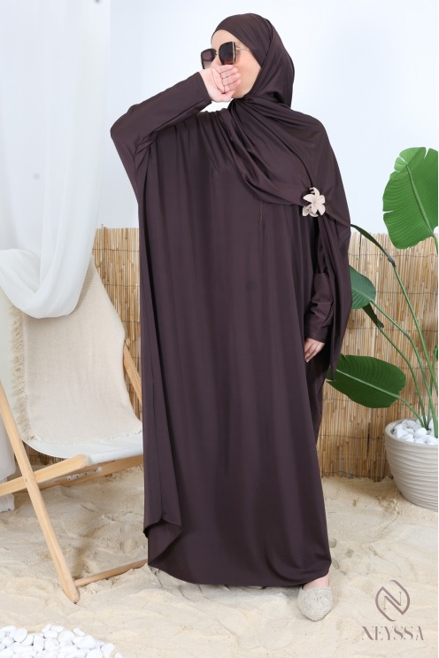 Langer Burkini im Jilbab-Stil mit Schmetterlingsausschnitt