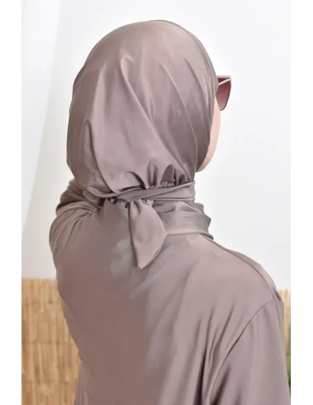 Long tunic bathing burkini with zip, pants and hood summer 2024