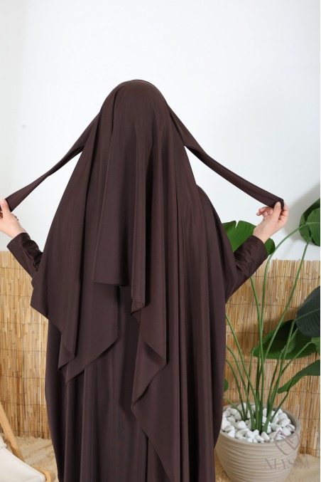 Burkini jilbeb de bain long tunique coupe papillon, tissu hydrofuge