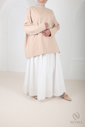 Neyssa signature long-sleeved sportswear T-shirt - 100% cotton 2