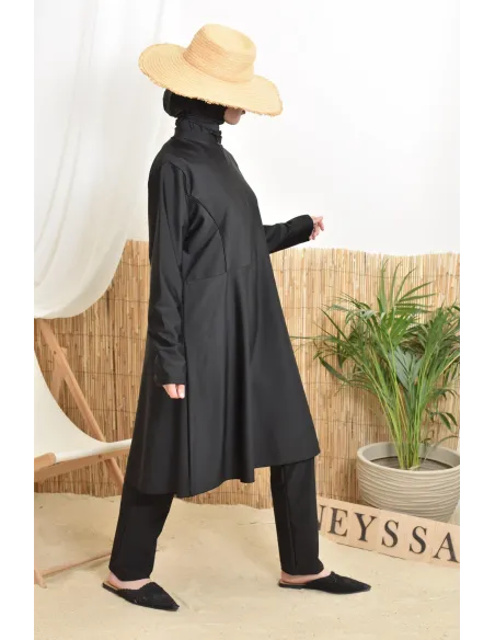 Burkini lang mit Reißverschluss mit Hose und Kapuze Neyssa Confection.