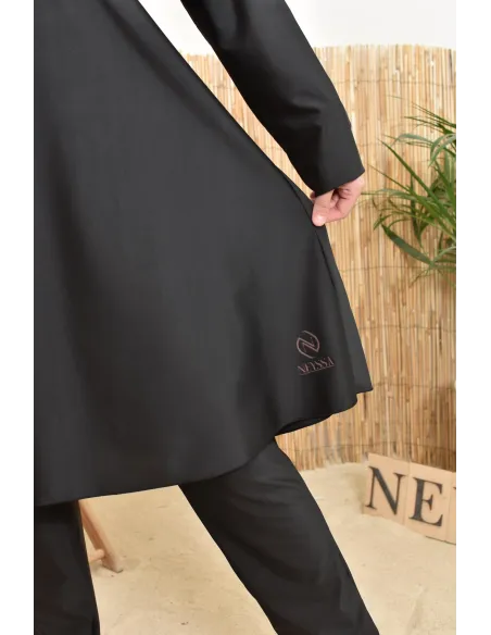 Long tunic burkini with zip, pants and hood Neyssa Collection