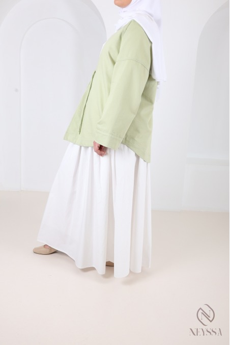 Halblange Jacke im Kimono-Stil, aus Baumwolle