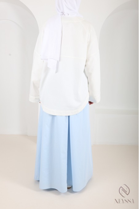 Off-white oversized cotton jacket, Japanese kimono style