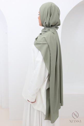 Long jersey hijab in breathable fabric, a lightweight material