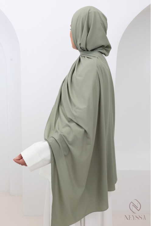 Long jersey hijab in breathable fabric, a lightweight material