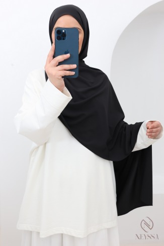 Hijab long en jersey air, matière légère idéale pour l'été femme 2