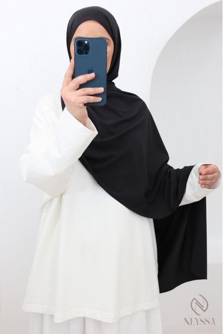 Langer Hijab aus Jersey Air, ein leichtes Material, ideal Sommer