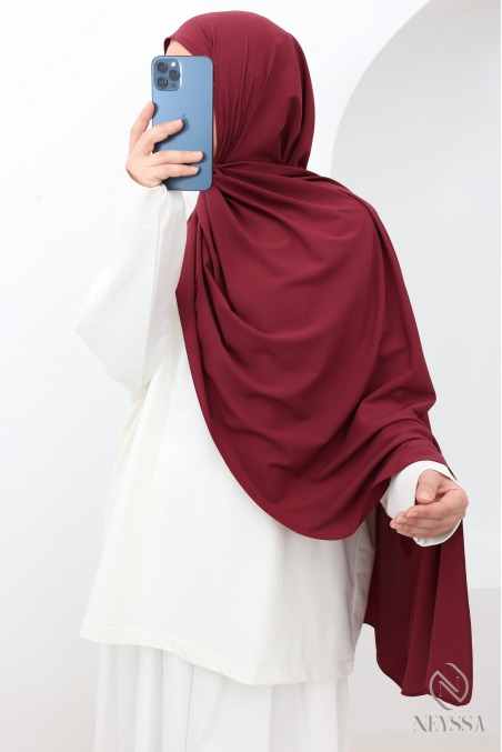 Hijab long en jersey air, matière légère idéale pour l'été femme