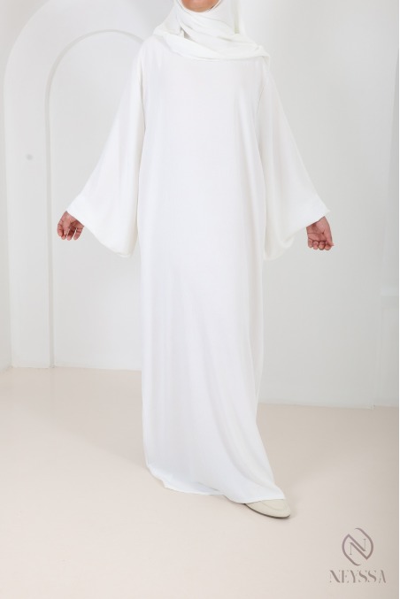 Black jazz abaya and khimar set for hijabi women