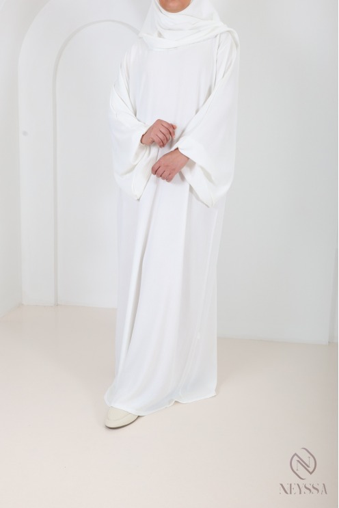 Black jazz abaya and khimar set for hijabi women