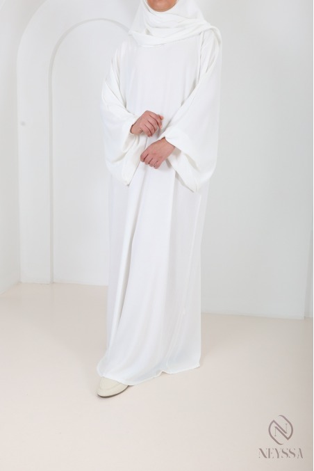 Black jazz abaya and khimar set for hijabi women