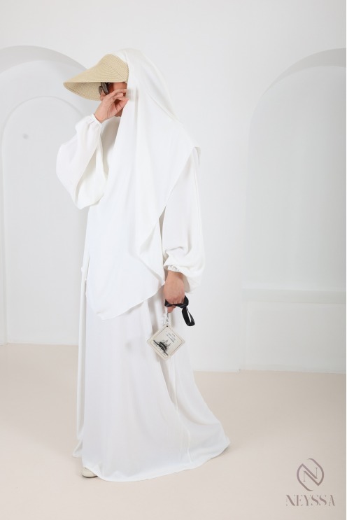 Abaya-Khimar-Set in Schwarz für Frauen mit Hijab Outfit