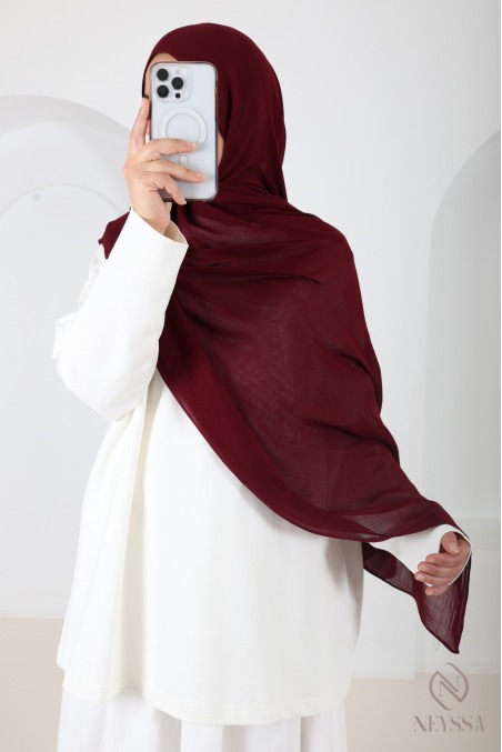 High-quality, lightweight 100% cotton modal maxi hijab, for summer