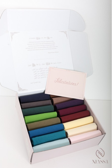 Box 16 bonnets tubes, bonnet sou hijab ouvert must have