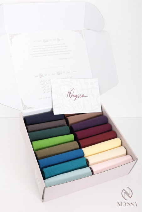 Box 16 bonnets tubes, bonnet sou hijab ouvert must have