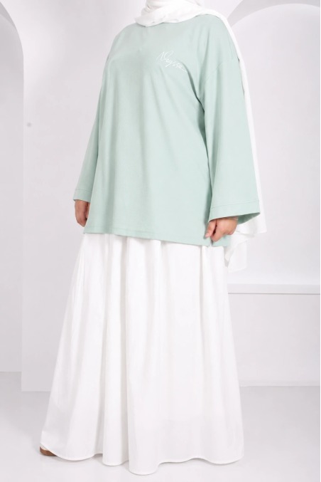 Oversize-T-Shirt für Damen von Neyssa, weit geschnitten, Baumwollstoff